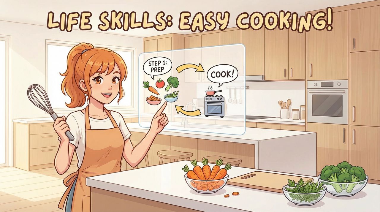 精神小妹-美食烹饪动漫教程